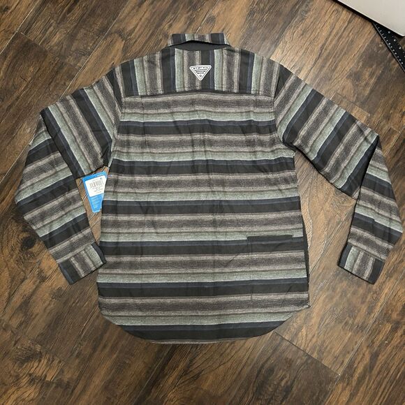 NWT Columbia PFG Men’s Uncharted Over Shirt Long Sleeve Button Up Size Small - Picture 13 of 13